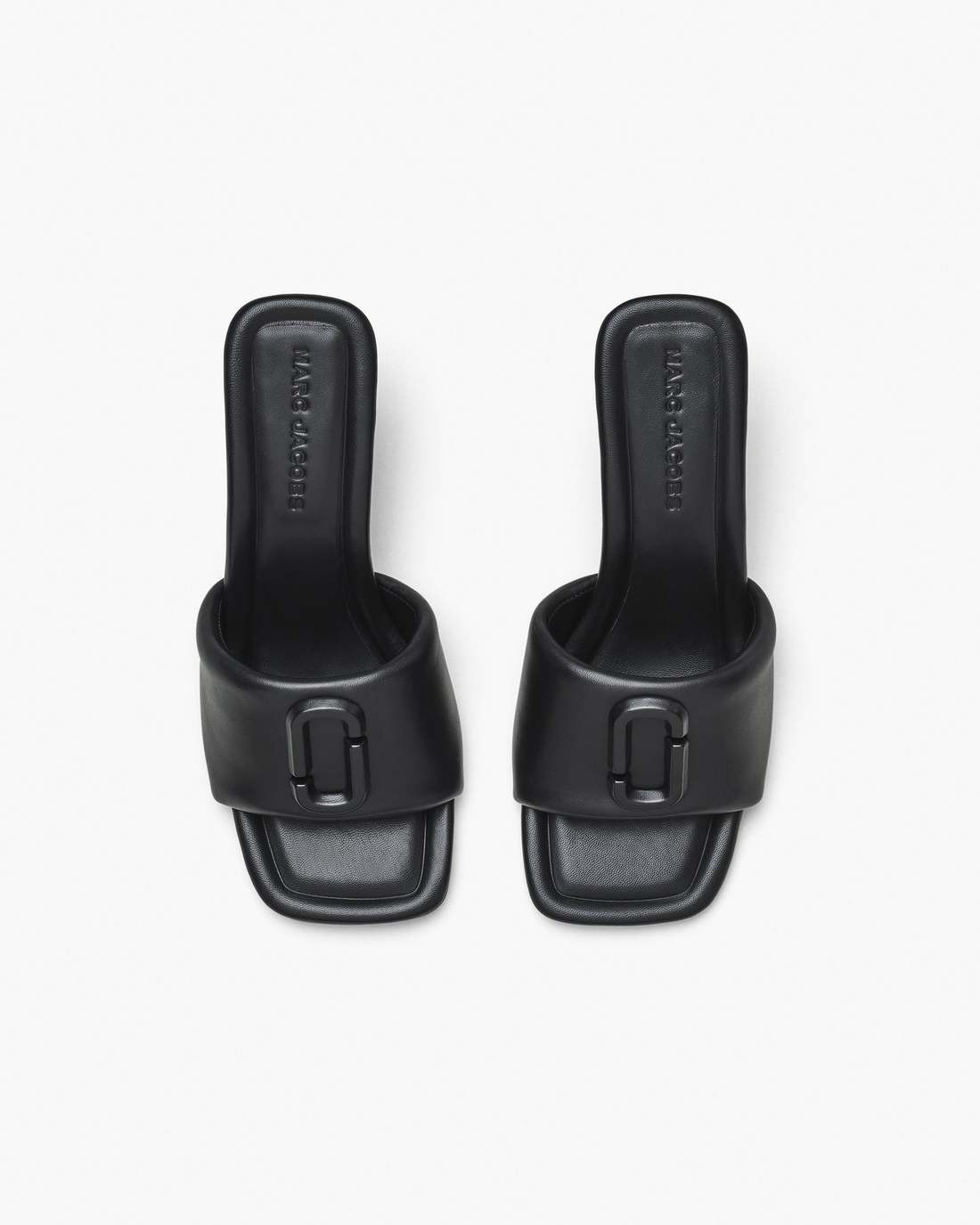 Marc Jacobs Featured | The Leather J Marc Heeled Sandal Black