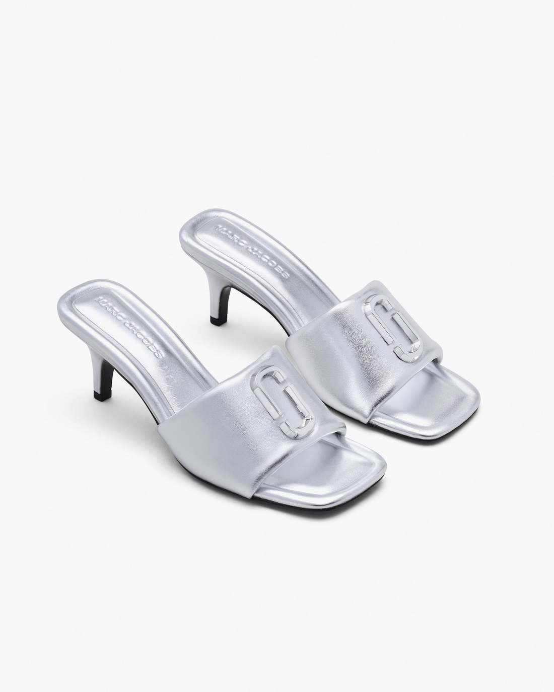 Marc Jacobs Sale | The Metallic J Marc Heeled Sandal Silver