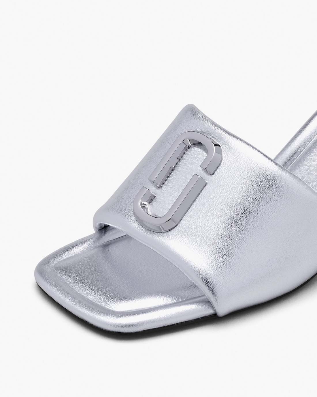 Marc Jacobs Sale | The Metallic J Marc Heeled Sandal Silver
