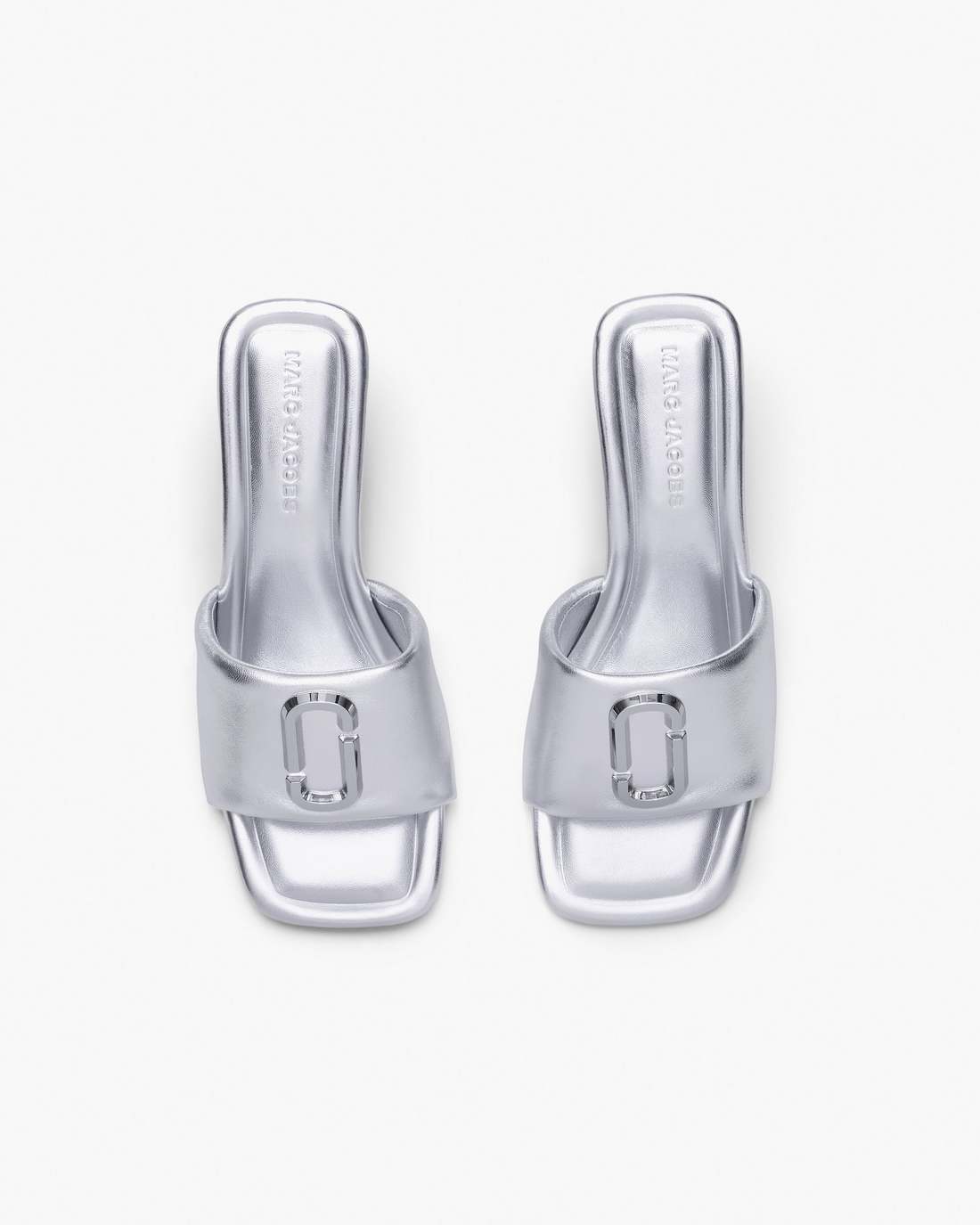 Marc Jacobs Sale | The Metallic J Marc Heeled Sandal Silver