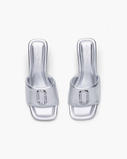 Marc Jacobs Sale | The Metallic J Marc Heeled Sandal Silver