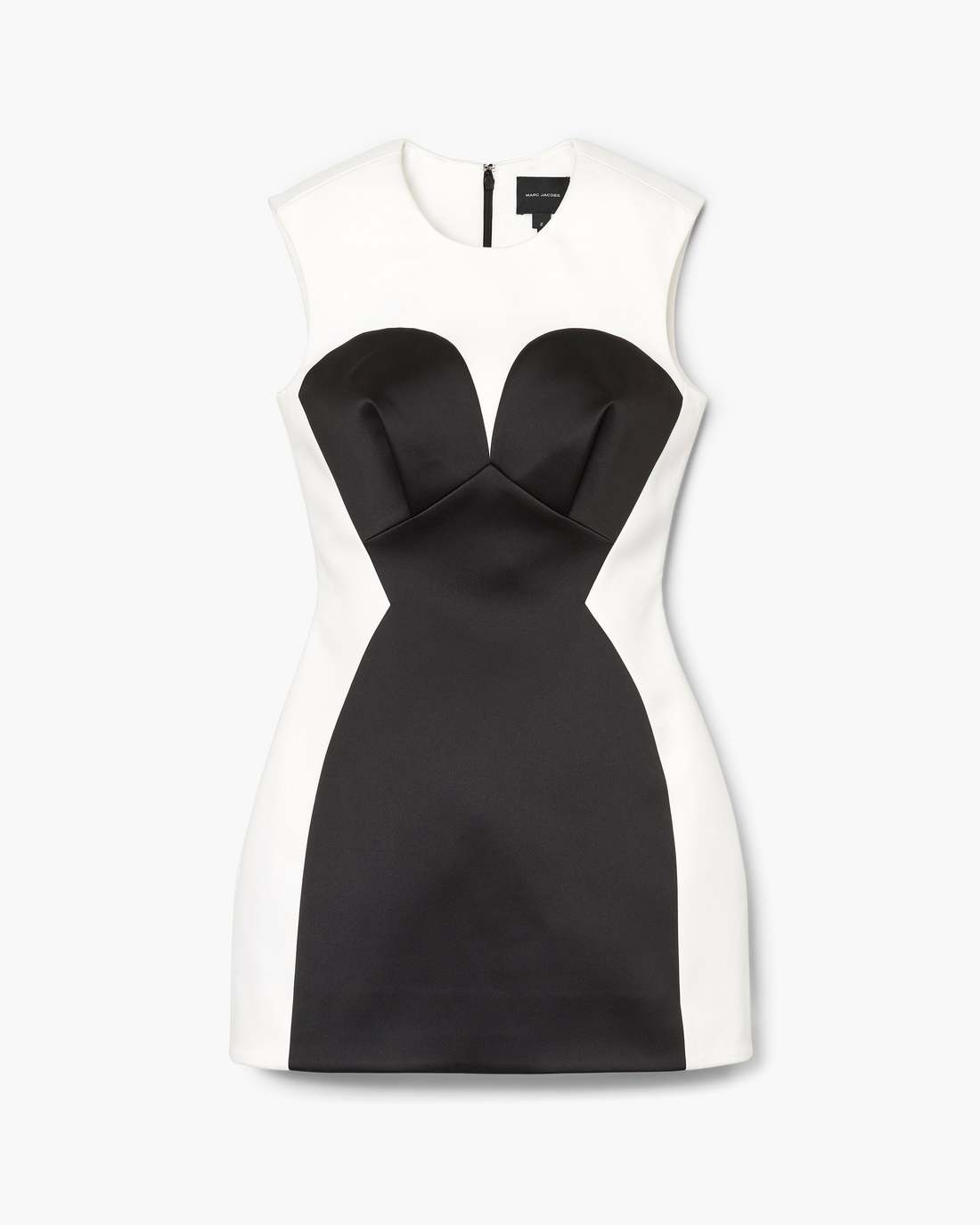 Marc Jacobs New | Seamed Up Satin Dress Black/White