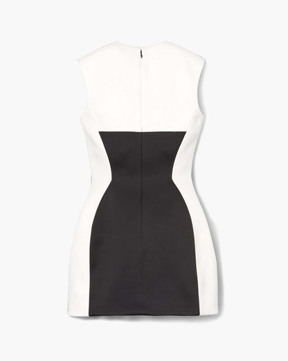 Marc Jacobs New | Seamed Up Satin Dress Black/White
