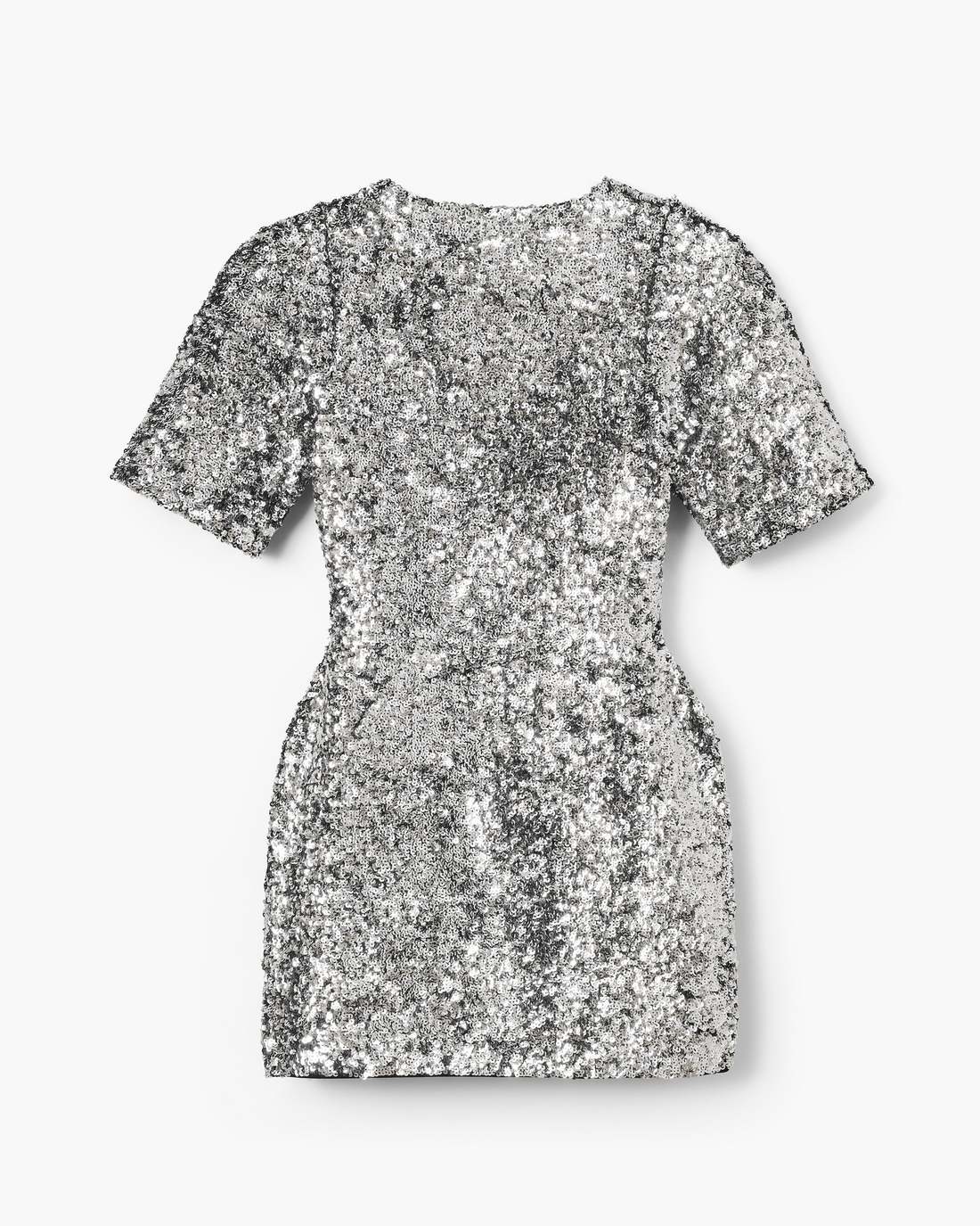 Marc Jacobs Essential | Sequin V-Neck Knit Dress Silver