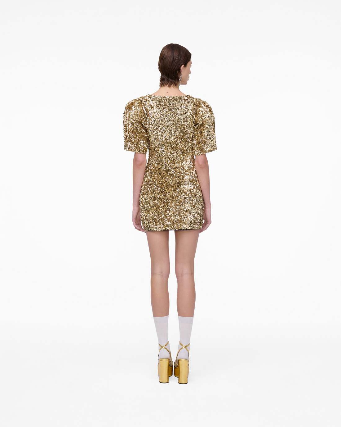 Marc Jacobs Recommended | Sequin V-Neck Knit Dress Gold