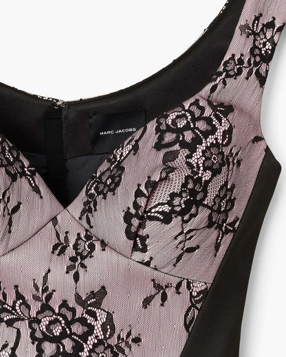 Marc Jacobs Best Seller | Sculpted Lace Shadow Dress Black Multi
