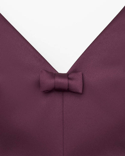 Marc Jacobs Latest | Satin Bow Dress Dark Plum