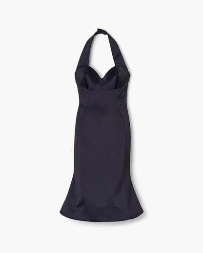 Marc Jacobs Trending | Sculpted Satin Halter Dress Black