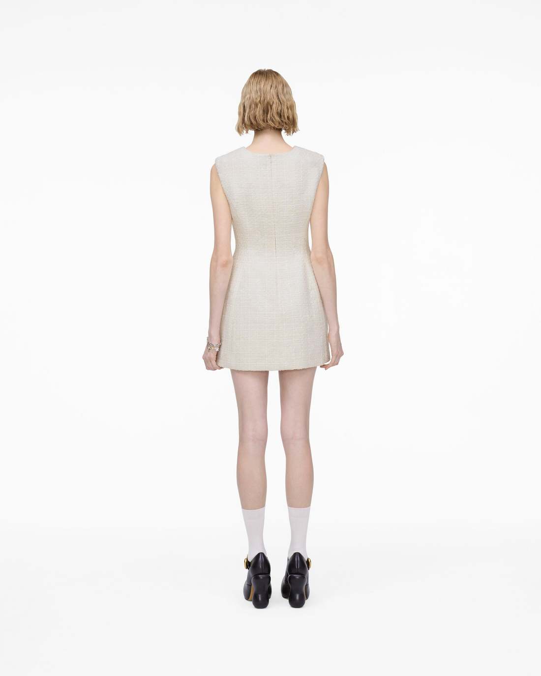 Marc Jacobs Smart Buy | Sculptural Tweed Dress Ivory