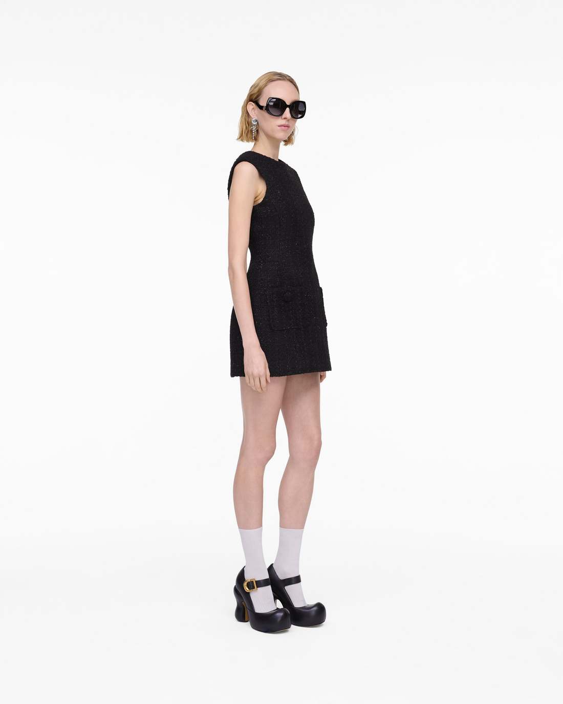 Marc Jacobs Classic | Sculptural Tweed Dress Black