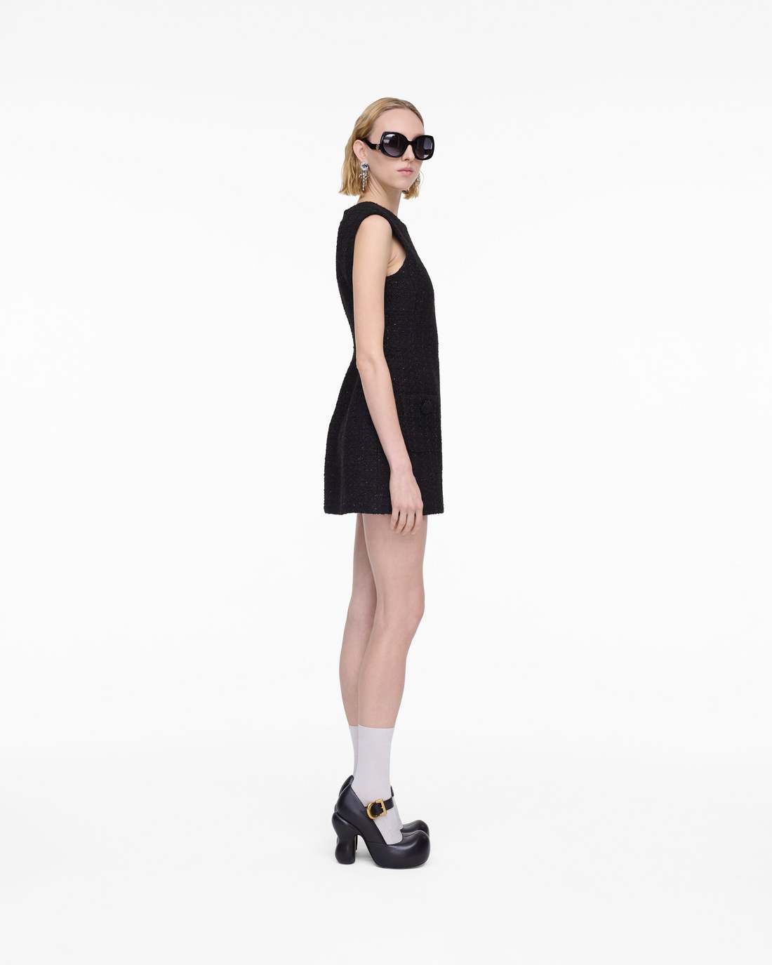 Marc Jacobs Classic | Sculptural Tweed Dress Black