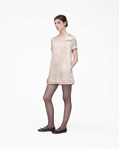 Marc Jacobs Best Price | Crushed Satin Dress Champagne