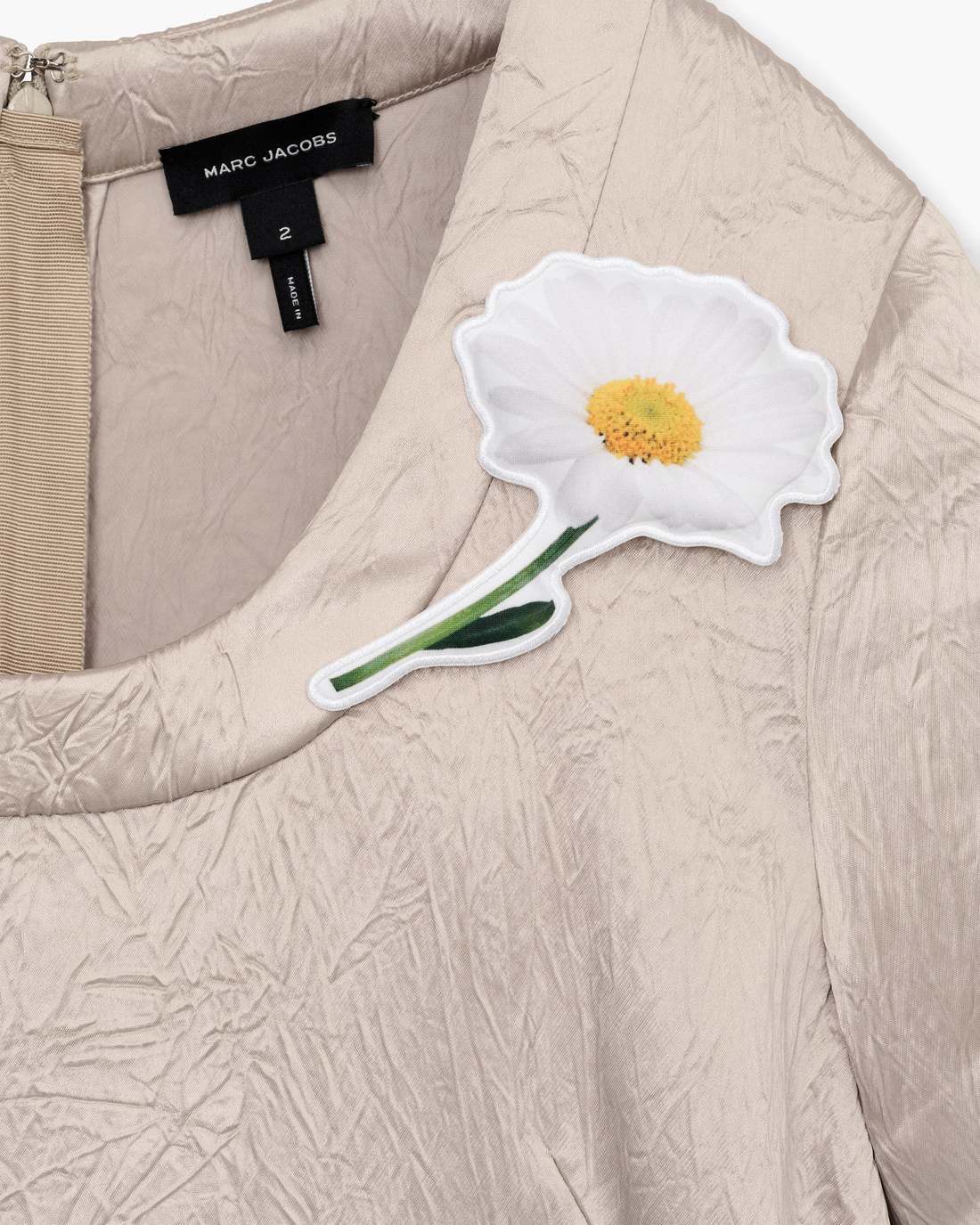Marc Jacobs Best Price | Crushed Satin Dress Champagne