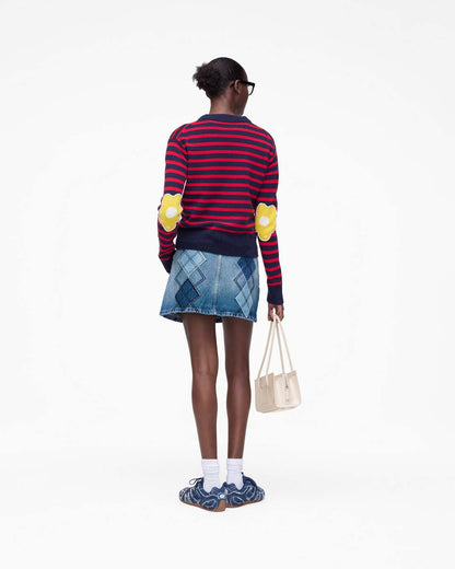 Marc Jacobs Sale | Joy Striped Crewneck Navy/Red