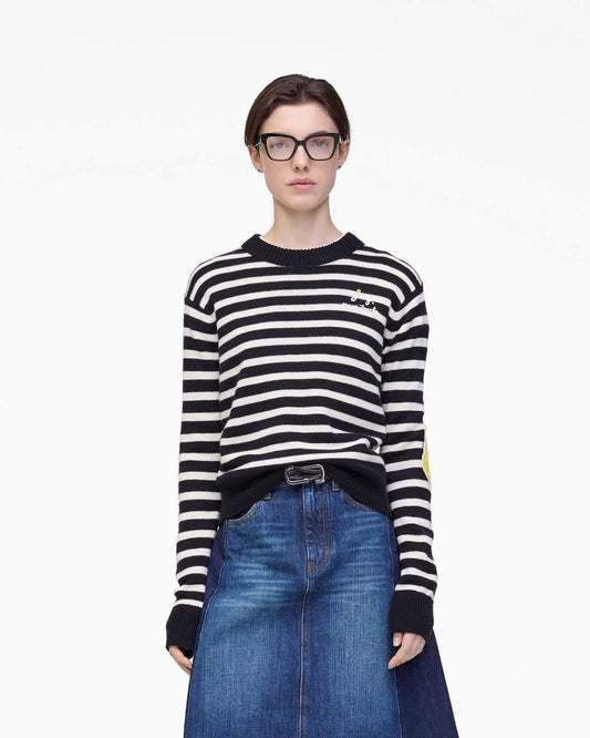 Marc Jacobs Value | Joy Striped Crewneck Black/White
