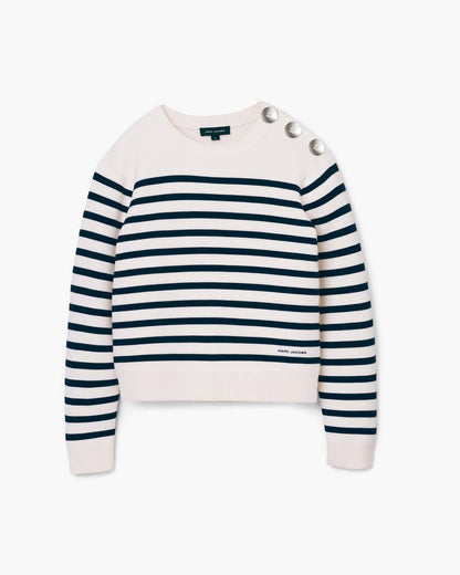 Marc Jacobs Exclusive | Breton Stripe Crewneck White/Navy