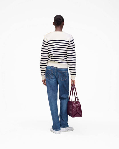 Marc Jacobs Exclusive | Breton Stripe Crewneck White/Navy