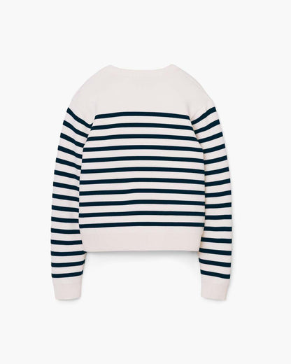 Marc Jacobs Exclusive | Breton Stripe Crewneck White/Navy