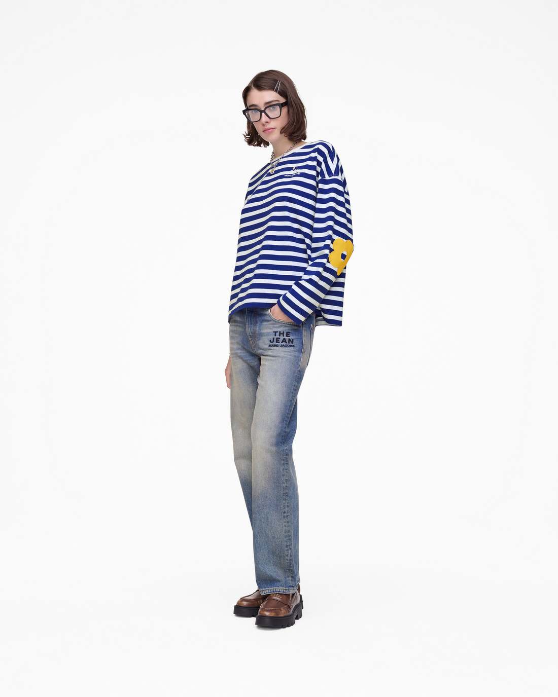 Marc Jacobs Classic | Daisy Striped Longsleeve Pansy/White