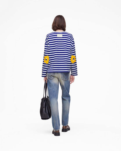 Marc Jacobs Classic | Daisy Striped Longsleeve Pansy/White