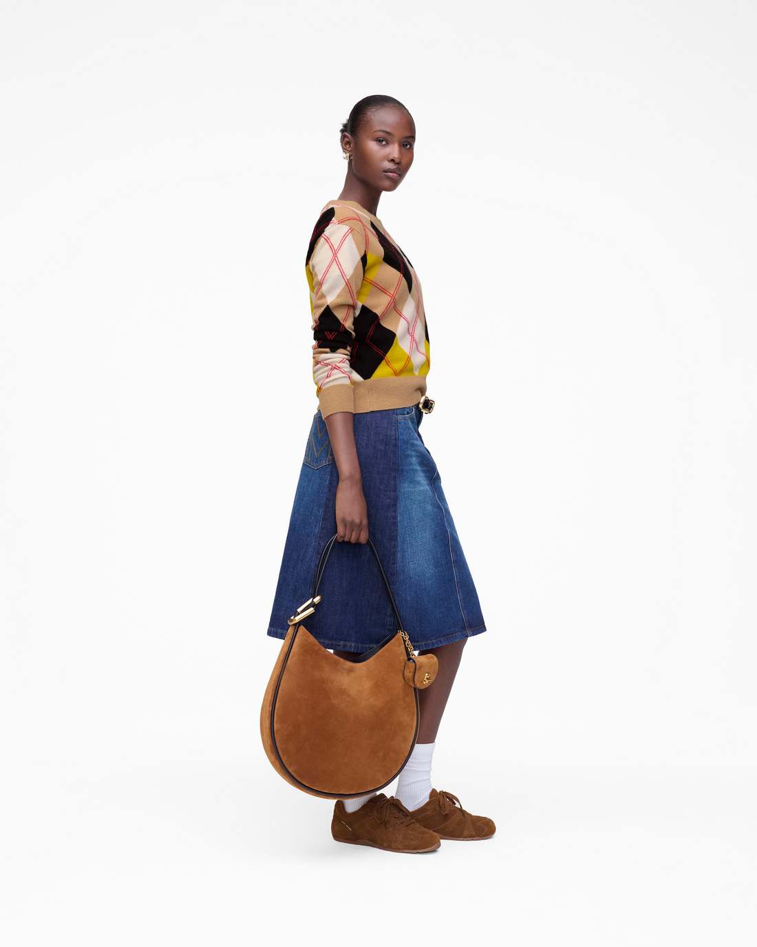 Marc Jacobs Sale | Preppy Daisy Argyle Crewneck Joy Yellow Multi