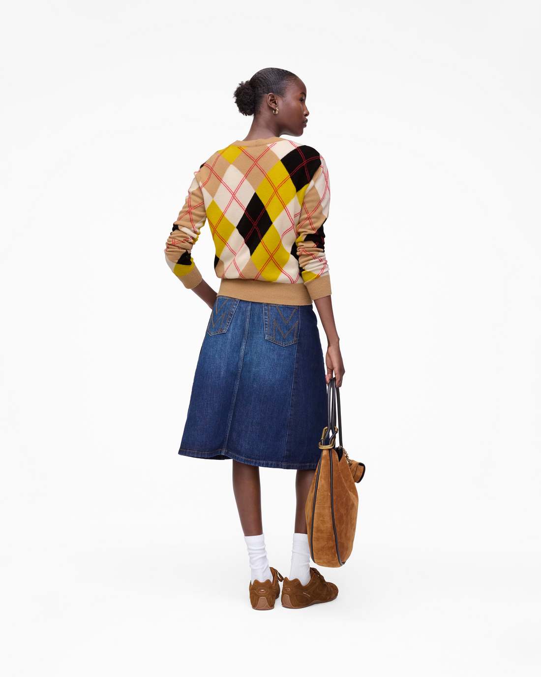 Marc Jacobs Sale | Preppy Daisy Argyle Crewneck Joy Yellow Multi