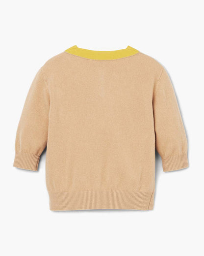 Marc Jacobs Popular | Trompe L'Oeil Knit Polo Camel