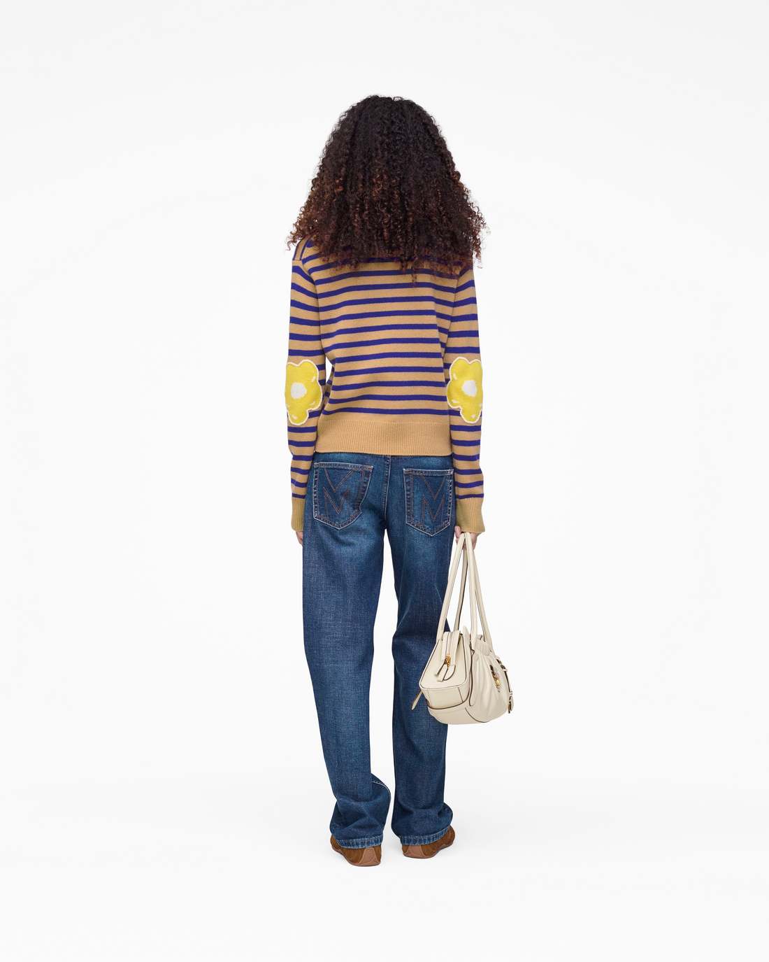 Marc Jacobs Best Price | Joy Striped Crewneck Camel/Pansy