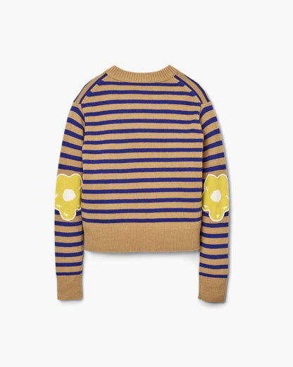 Marc Jacobs Best Price | Joy Striped Crewneck Camel/Pansy