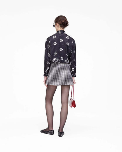 Marc Jacobs Latest | Trompe L'Oeil Eyelet Bow Blouse Black/White