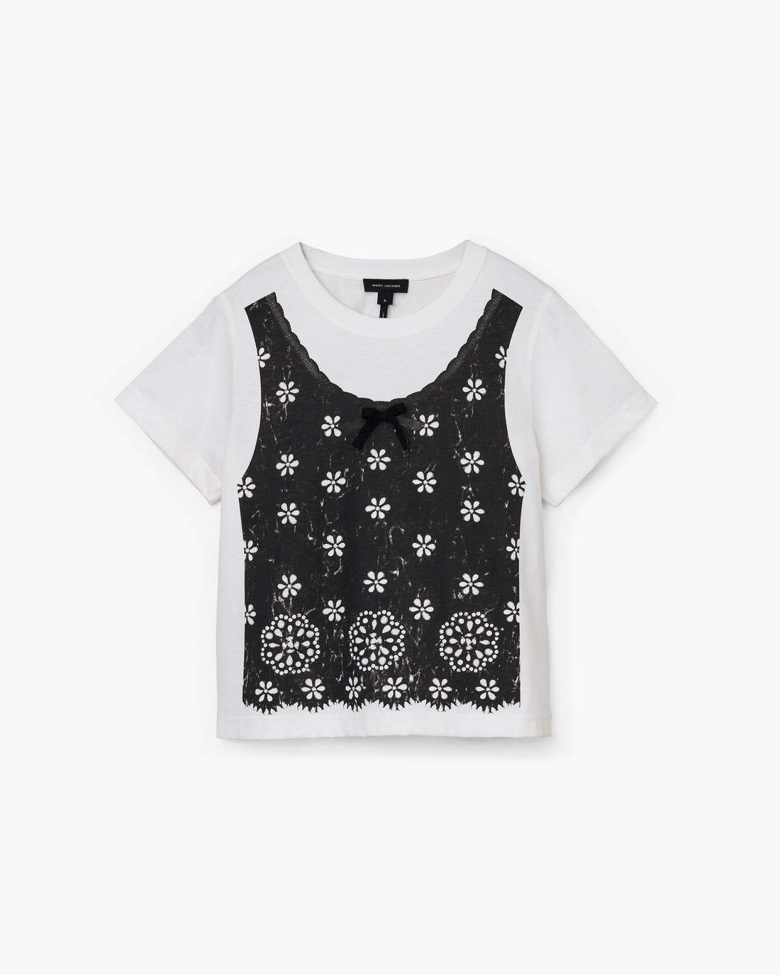 Marc Jacobs Premium | Trompe L'Oeil Eyelet Slim Tee White Multi