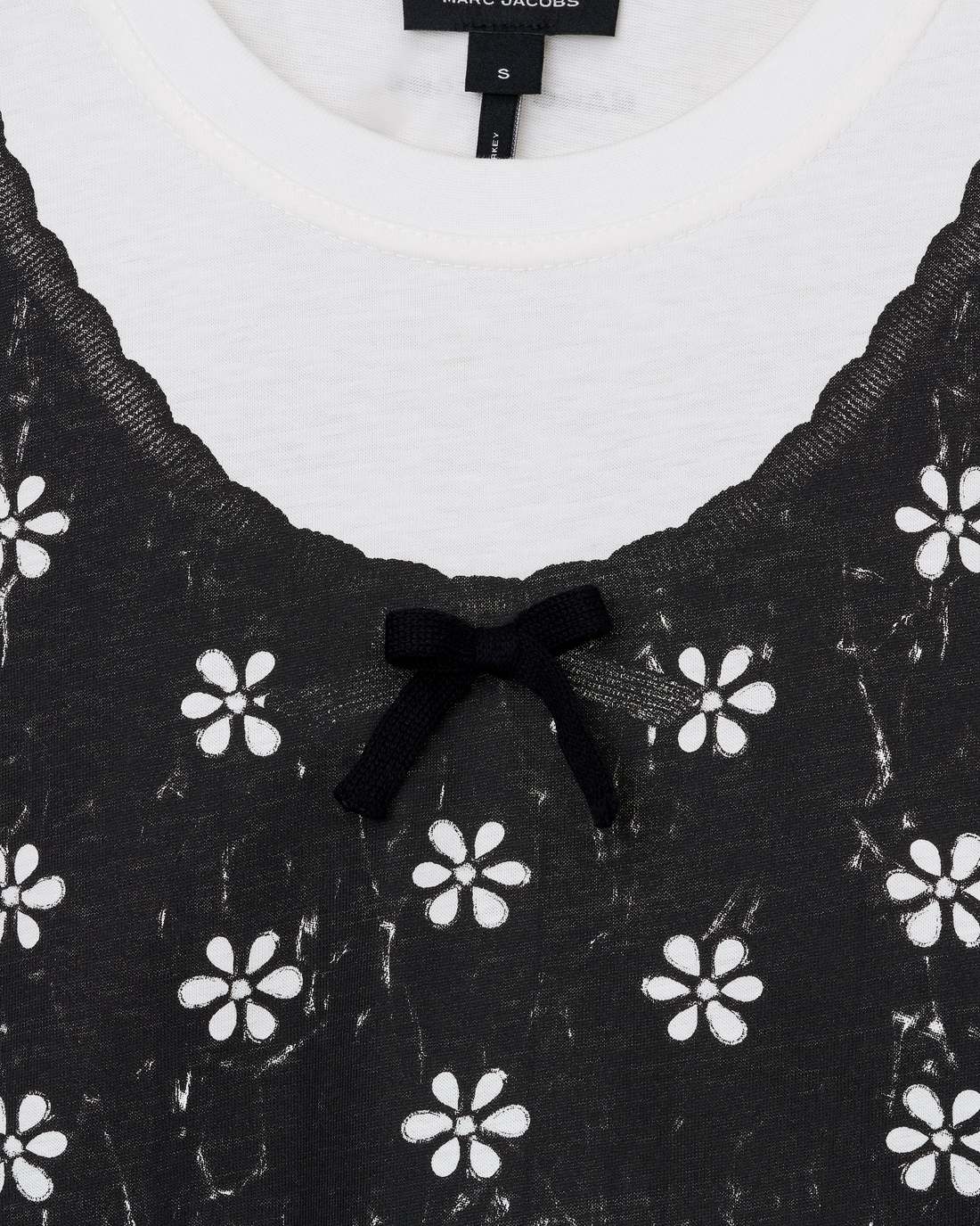 Marc Jacobs Premium | Trompe L'Oeil Eyelet Slim Tee White Multi