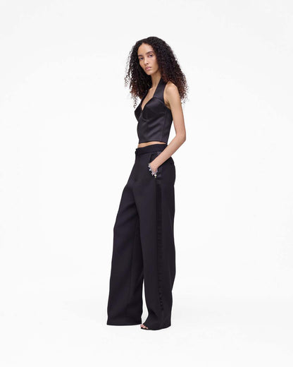 Marc Jacobs Special Offer | Sculpted Satin Halter Top Black