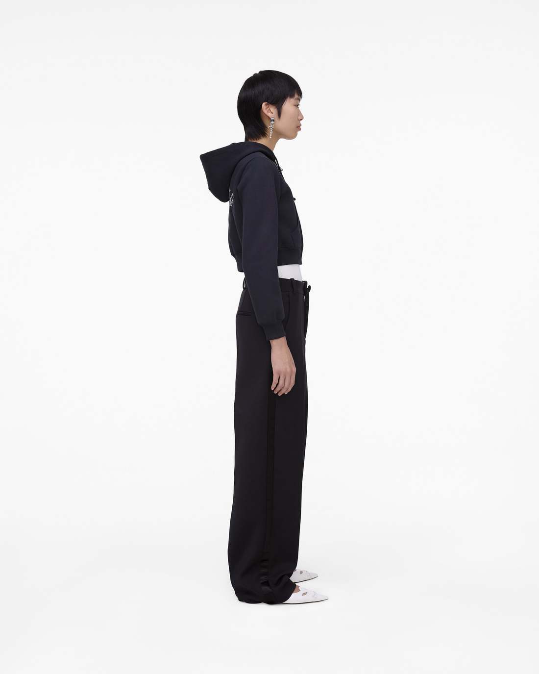 Marc Jacobs Exclusive | Charm Cropped Hoodie Black