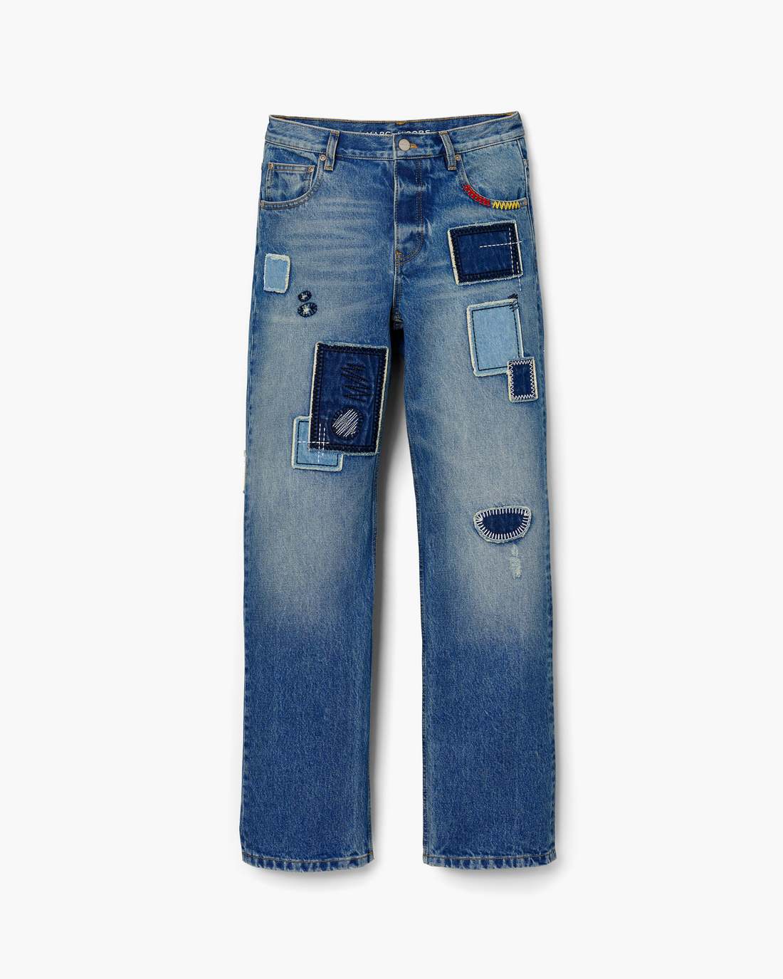 Marc Jacobs Discount | Patchwork Straight Jean Bright Indigo