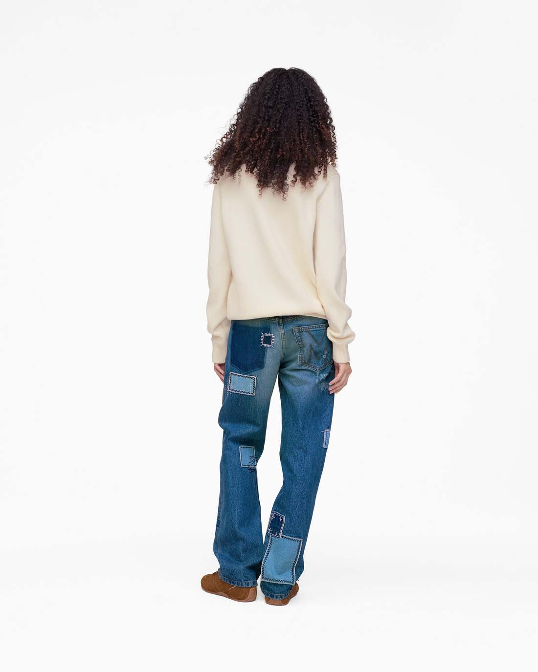 Marc Jacobs Discount | Patchwork Straight Jean Bright Indigo