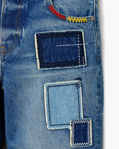 Marc Jacobs Discount | Patchwork Straight Jean Bright Indigo