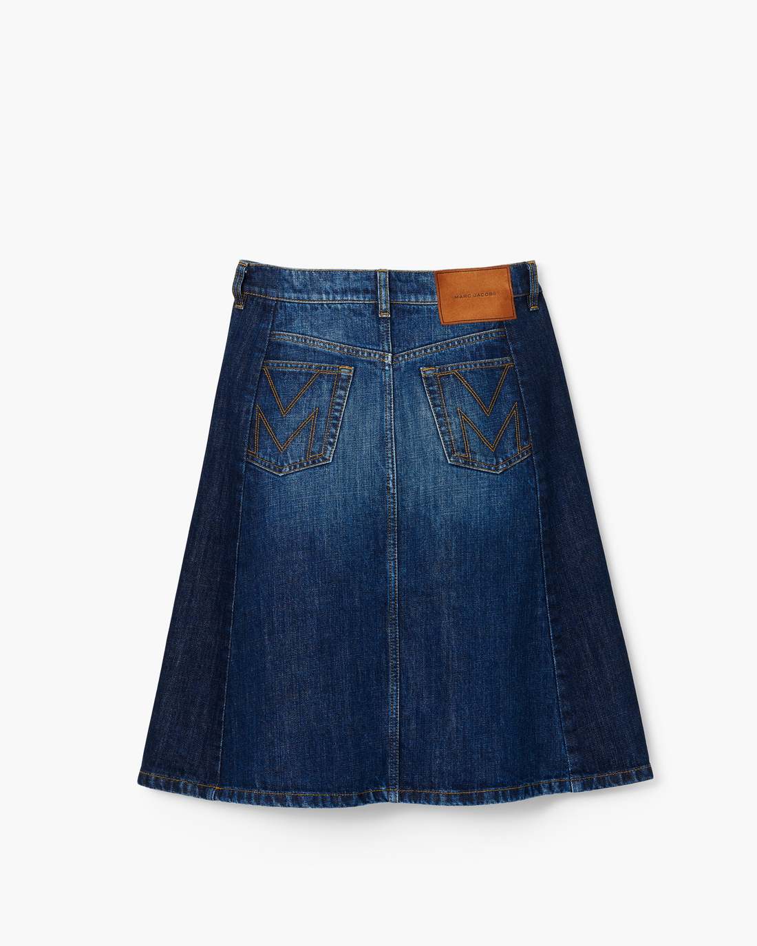 Marc Jacobs Customer Favorite | Two Tone Shadow Denim Skirt Dark Slub Indigo