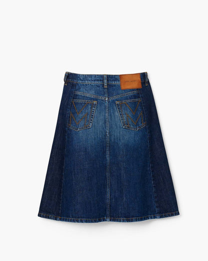 Marc Jacobs Customer Favorite | Two Tone Shadow Denim Skirt Dark Slub Indigo