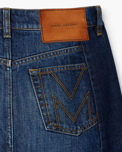 Marc Jacobs Customer Favorite | Two Tone Shadow Denim Skirt Dark Slub Indigo