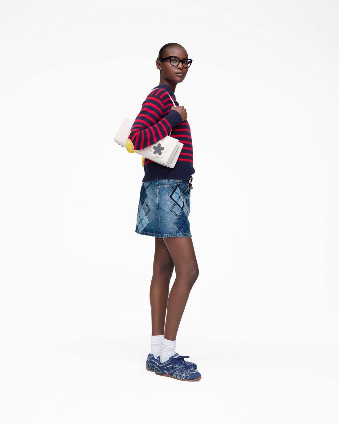 Marc Jacobs Classic | Argyle Patchwork Mini Skirt Bright Indigo