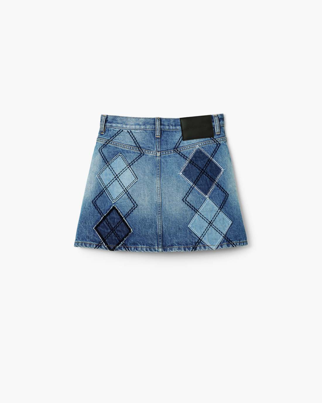 Marc Jacobs Classic | Argyle Patchwork Mini Skirt Bright Indigo