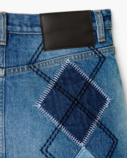 Marc Jacobs Classic | Argyle Patchwork Mini Skirt Bright Indigo