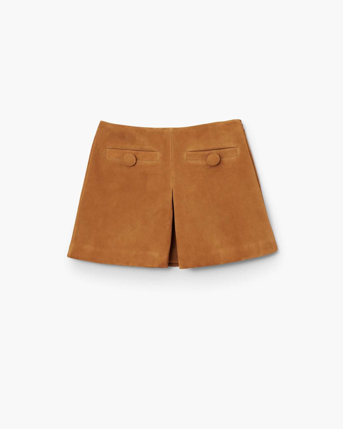 Marc Jacobs Exclusive | Suede Box Pleat Mini Skirt Copper