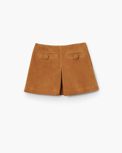 Marc Jacobs Exclusive | Suede Box Pleat Mini Skirt Copper