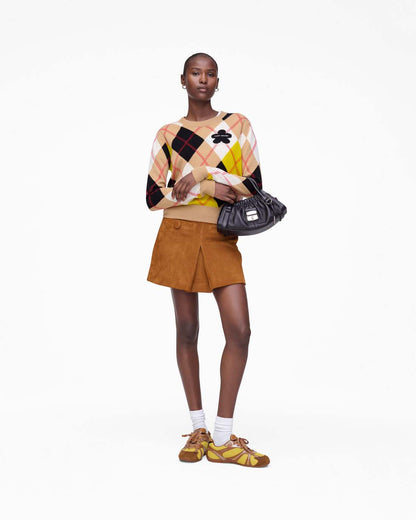 Marc Jacobs Exclusive | Suede Box Pleat Mini Skirt Copper