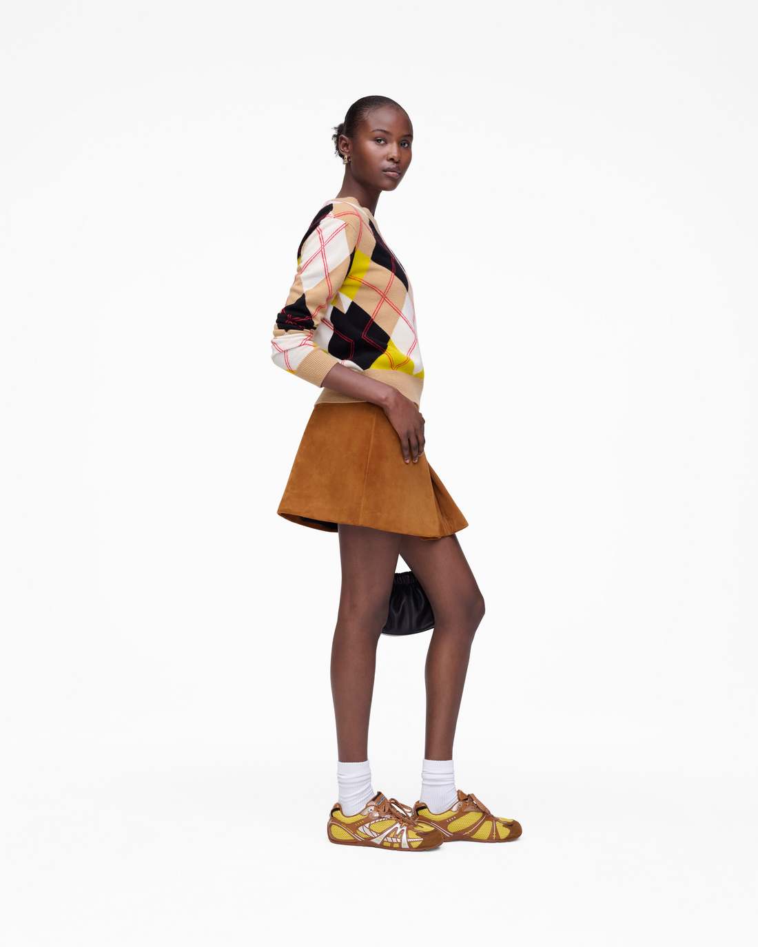 Marc Jacobs Exclusive | Suede Box Pleat Mini Skirt Copper