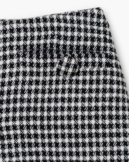 Marc Jacobs Best Seller | Gingham Tweed Mini Skirt Black Multi