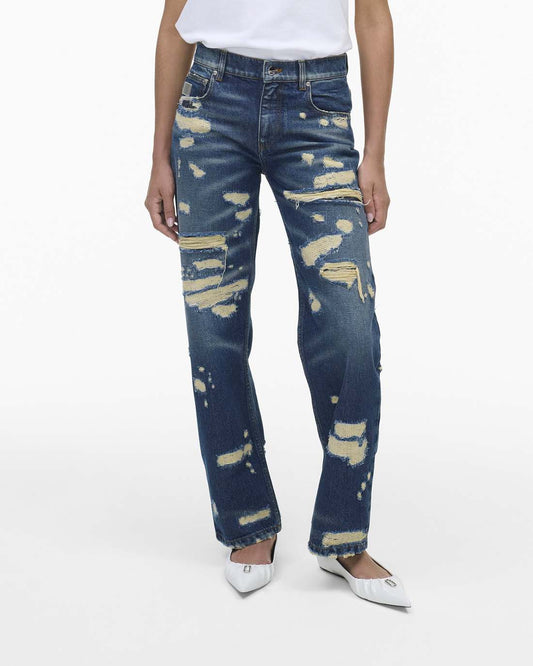 Marc Jacobs Latest | The Rip And Repair Straight Jean Punk Indigo