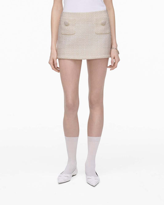 Marc Jacobs Hot Sale | Tweed Mini Skirt Ivory